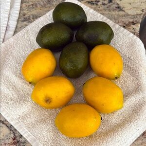 Vibrant Yellow and Green Decorative Faux Lemons and Limes